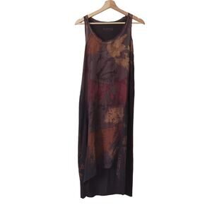 ma+ch Marika Charles Womens Dress 2 Medium Hand Dyed Silk Supima Ethereal Artsy